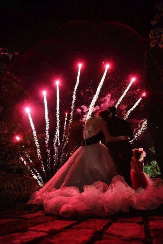 feu d'artifice de mariage
