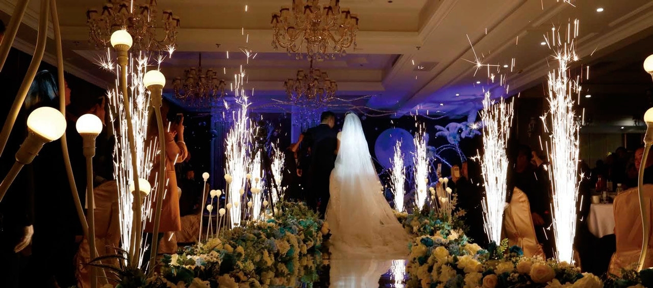 fontaines d'étincelles - animation mariage macon bourg-en-bresse