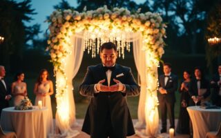 ambiance feerique magicien pour mariage a lyon wbr - - Magie Et Amour - Comment Un Magicien Peut Rendre Votre Jour J Magique 💍✨🎩 - Le Magicien de mon Mariage - Animation Mariage Originale